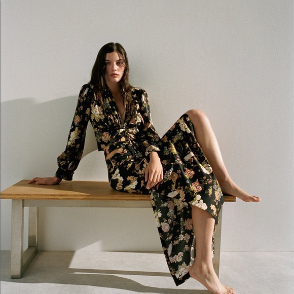 Zara Dresses & Skirts - ZARA Floral Cut Out Skirt BNWT
